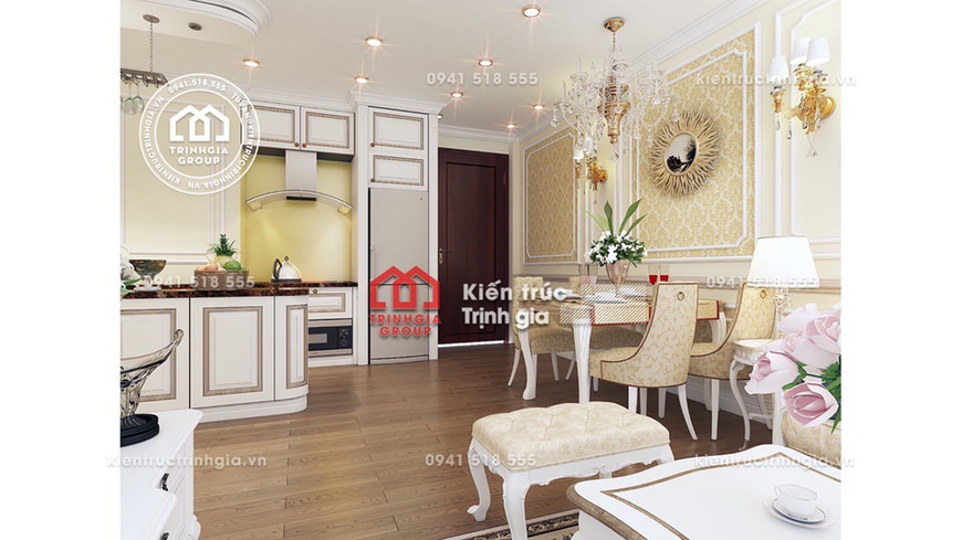 Tận dụng toàn bộ diện tích phòng với thiết kế nội thất chung cư 70m2 độc đáo phù hợp với mọi quy mô gia đình. Với sự kết hợp chính xác giữa màu sắc và đồ nội thất, không gian sống sẽ được tối ưu hóa đem lại tiện nghi, thoải mái và cảm giác đầy thư giãn.