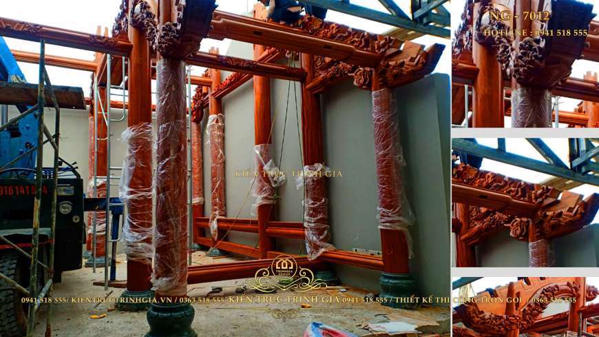 Công trình nhà gỗ cổ truyền phong cách Bắc Bộ tại Hòa Bình