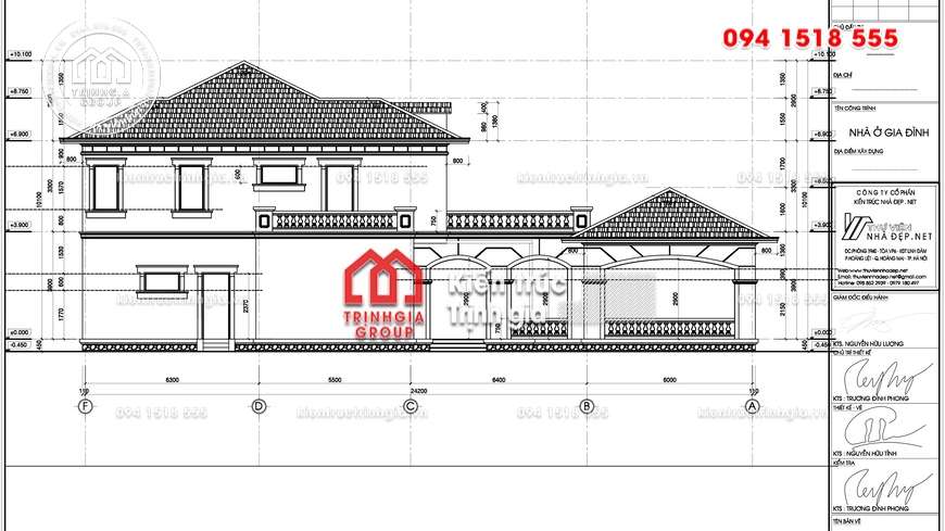 Thiết kế mẫu biệt thự mái thái đẹp 2 tầng ở Tp. Lào Cai
