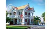 Thiết kế mẫu nhà biệt thự 2 tầng bán cổ điển đẹp ở Thái