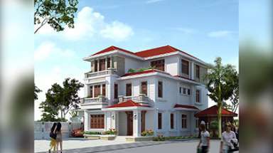 Bản thiết kế nhà biệt thự 3 tầng hiện đại có tầng hầm để xe