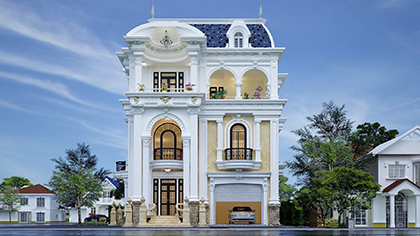 Xem ngay mẫu biệt thự tân cổ điển đẹp 4 tầng ở Quảng Ninh