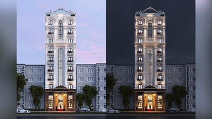 Thiết kế khách sạn mini đẹp với tiêu chuẩn 2 sao và 10 tầng