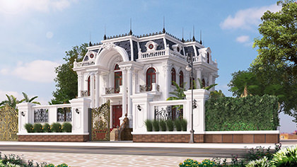 Thiết kế lâu đài dinh thự đẹp say mê ở TP Việt Trì Phú Thọ