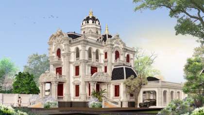 Thi công mẫu lâu đài dinh thự 3 tầng Pháp đẹp ở tỉnh Sơn La