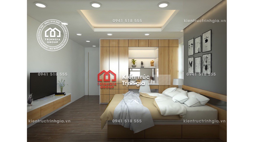 Thiết kế nội thất chung cư Linh Đàm hiện đại đơn giản giá rẻ