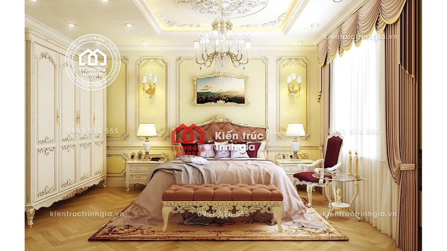 Thiết kế nội thất chung cư tân cổ điển kiểu Pháp đẹp nhất